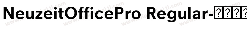 NeuzeitOfficePro Regular字体转换